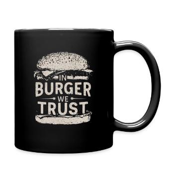 Beim Burger vertrauen wir Feinschmeckern - Tasse einfarbig - Schwarz - Rechts