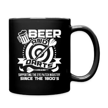 Darts Love Beer And Darts - Full Colour Mug - black - Right
