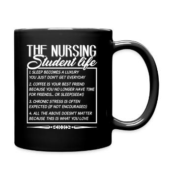 Nursing Student Nursing Student Life - Full Colour Mug - black - Right