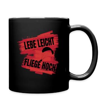 Live light, fly high - Full Colour Mug - black - Right