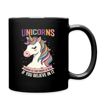 Les licornes nous rappellent que la magie est réelle si vous mentez - Mug uni - noir - Droite