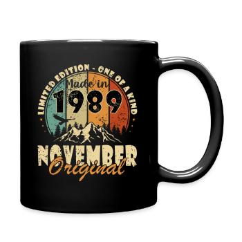 Novembre 1989 Anniversaire - Novembre 1989 Cadeau - Mug uni - noir - Droite