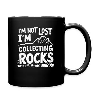 Pas perdu – seulement à la chasse aux pierres - Mug uni - noir - Droite