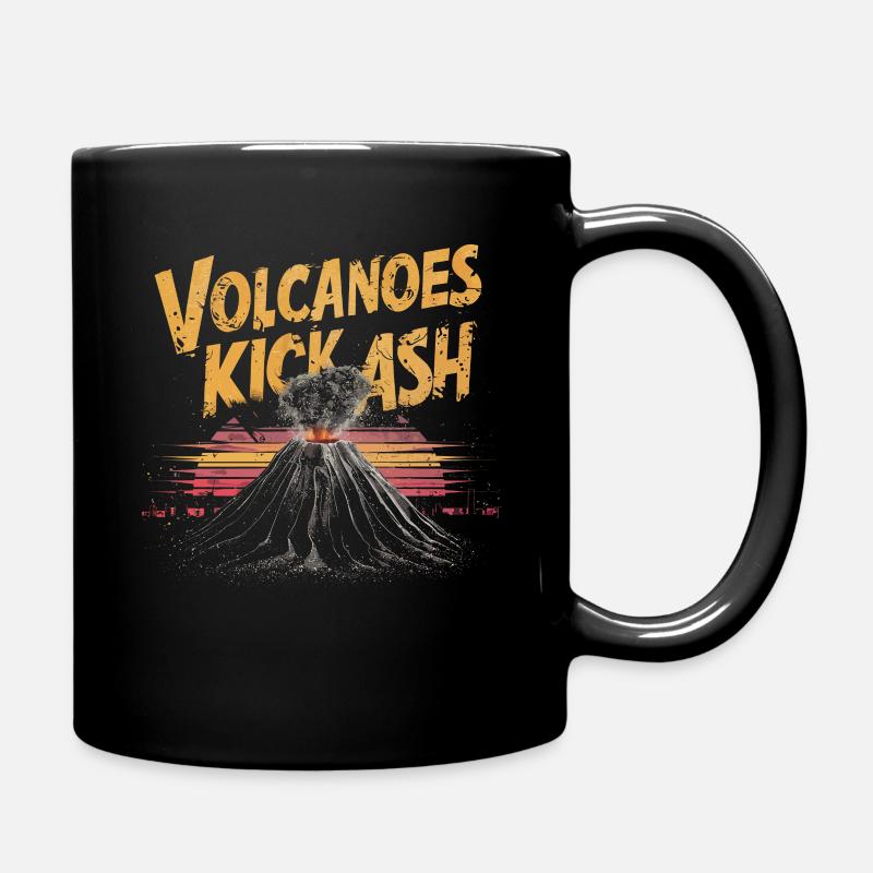 Vulkane sind heiß und beeindruckend - Tasse einfarbig - Schwarz