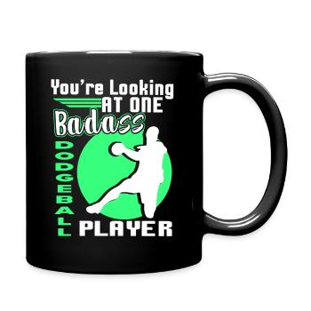 Dodgeball Badass Dodgeball Player - Full Colour Mug - black - Right