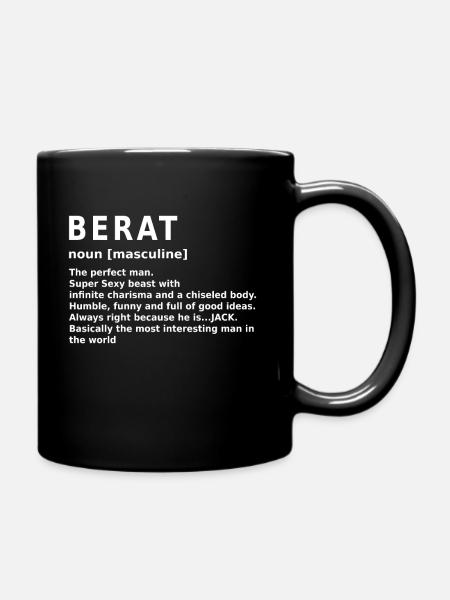 Berat Geschenkidee Geschenk Geburtstag - Enfärgad mugg - svart