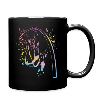 Stabhochspringer Kids Stabhochsprung - Tasse einfarbig - Schwarz - Rechts
