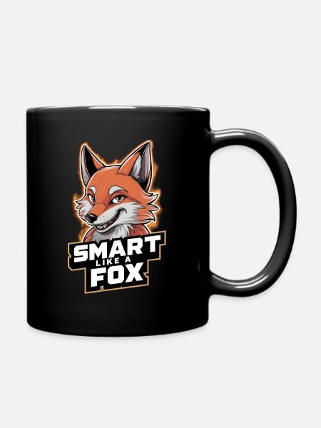 Schlau wie ein Fuchs - Tasse einfarbig - Schwarz