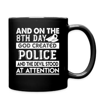 Police God Created Police - Full Colour Mug - black - Right