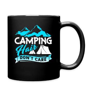 Camping Hair Don't Care - Full Colour Mug - black - Right
