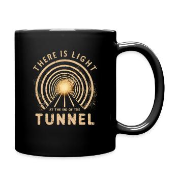 Il y a de la lumière au bout du tunnel - Mug uni - noir - Droite
