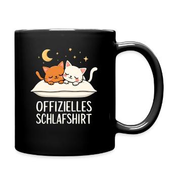Chemise de nuit officielle chats chat couple - Mug uni - noir - Droite