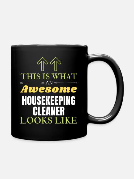 This is What an Awesome Housekeeping Cleaner Looks - Full Colour Mug - black
