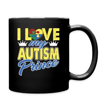 I Love My Autism Prince - Full Colour Mug - black - Right
