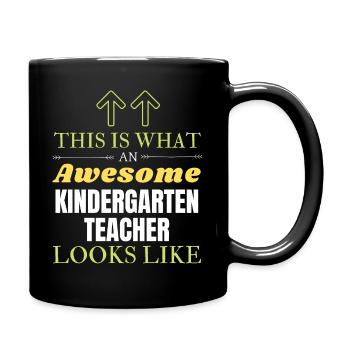 Voici à quoi ressemble un enseignant de maternelle génial - Mug uni - noir - Droite