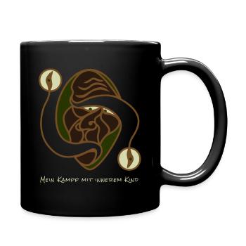 Fighting with an inner child - Full Colour Mug - black - Right