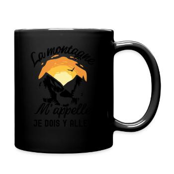 La montagne m appelle et je dois y aller - Mug uni - noir - Droite