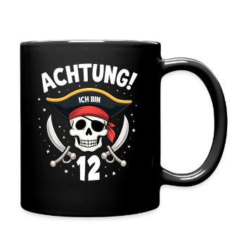12th Birthday Pirate Gift Boys Boys - Full Colour Mug - black - Right