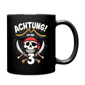 3ème anniversaire Pirate Cadeau Garçons Garçons - Mug uni - noir - Droite
