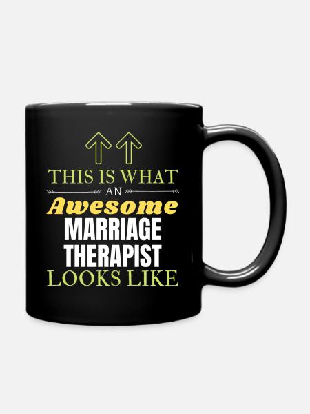 This is What an Awesome Marriage Therapist Looks L - Full Colour Mug - black
