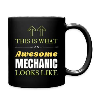 So sieht eine großartige Mechanik aus - Tasse einfarbig - Schwarz - Rechts