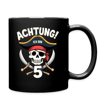 5ème anniversaire Pirate Cadeau Garçons Garçons - Mug uni - noir - Droite