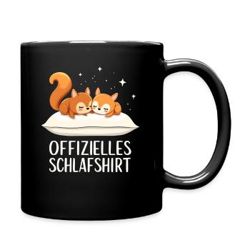Official Sleeping Shirt Squirrel Pair - Full Colour Mug - black - Right