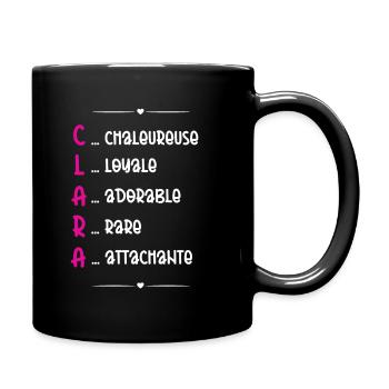 Cadeau Clara - Qualités Personnalisées - Mug uni - noir - Droite