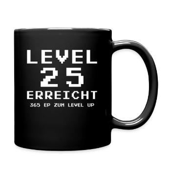 Level 25 Erreicht Gamer - Tasse einfarbig - Schwarz - Rechts