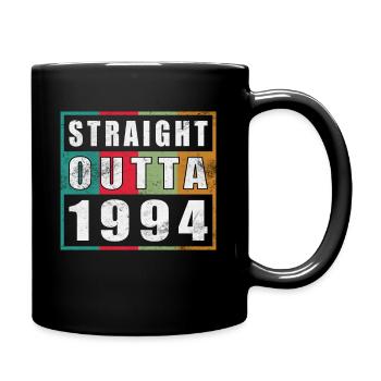Straight Outta 1994 Retro 1994 Anniversary Gift - Full Colour Mug - black - Right