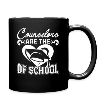 School Counselor The Heart Of School - Full Colour Mug - black - Right