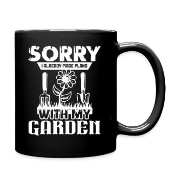 Gardening Made Plans With My Garden - Full Colour Mug - black - Right