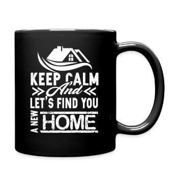 Real Estate Agent Keep Calm - Full Colour Mug - black - Right