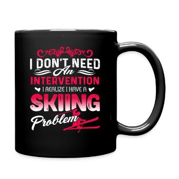 Realize I Have A Skiing Problem - Full Colour Mug - black - Right