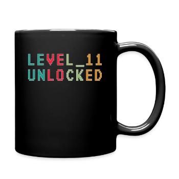 Level 11 Unlocked Gamer 11 Birthday Gift - Full Colour Mug - black - Right