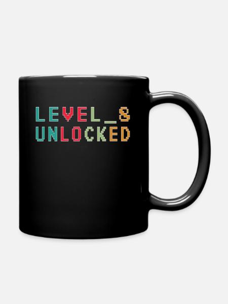 Level 8 Unlocked Zocker 8 Geburtstag Geschenk - Tasse einfarbig - Schwarz