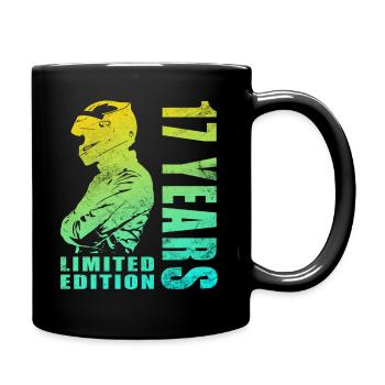 17th Birthday Biker Motorcycle Vintage Gift - Full Colour Mug - black - Right