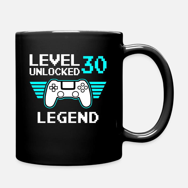Level 30 unlocked - Gamer - Geburtstag - Geschenk - Tasse einfarbig - Schwarz