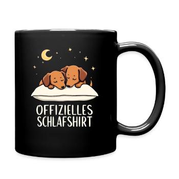 Chemise de nuit officielle Paire de teckels - Mug uni - noir - Droite