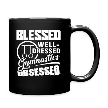 Well Dressed Gymnastics Obsessed - Full Colour Mug - black - Right