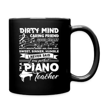Piano Teacher I Am A Piano Teacher - Full Colour Mug - black - Right