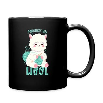 Alpaga avec laine - Mug uni - noir - Droite