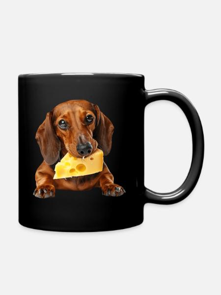Dackel - Tasse einfarbig - Schwarz