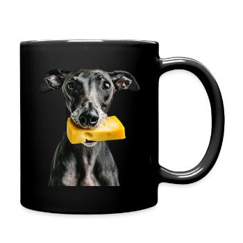 Windhund - Tasse einfarbig - Schwarz - Rechts
