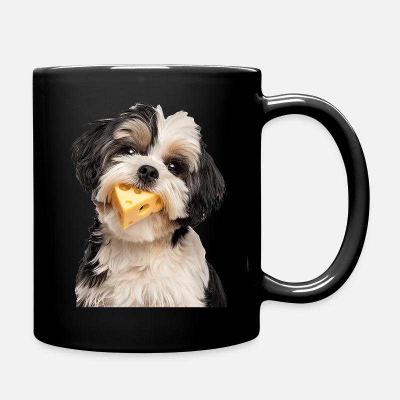 Shih Tzu - Tasse einfarbig - Schwarz