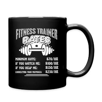 Fitness Trainer Fitness Trainer Rates - Full Colour Mug - black - Right