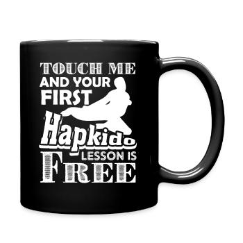 Touch Me And Hapkido Lesson Is Free - Full Colour Mug - black - Right