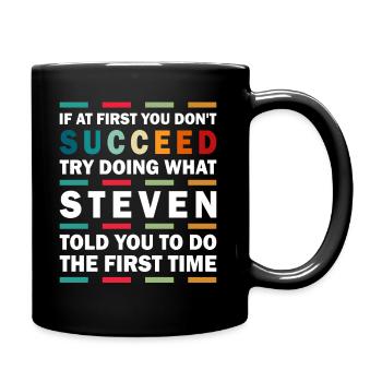 Steven Nom Personnalisé Drôle Noël d’anniversaire - Mug uni - noir - Droite