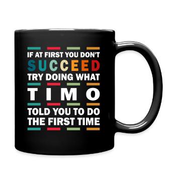 TIMO Nom Personnalisé Drôle Noël d’anniversaire - Mug uni - noir - Droite