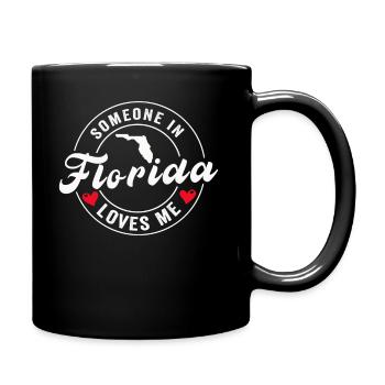 Someone In Florida Loves Me - Full Colour Mug - black - Right